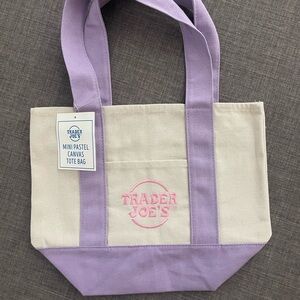 Trader Joe’s Mini Pastel Canvas Bag- Purple